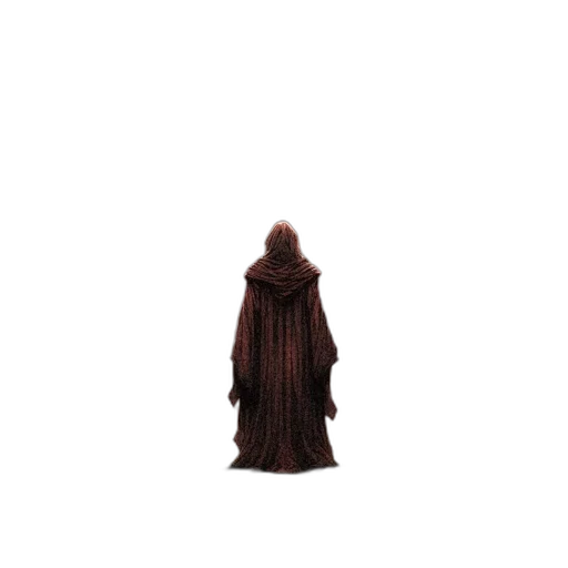 dress, jacket, creature, staff transparent PNG cut-out