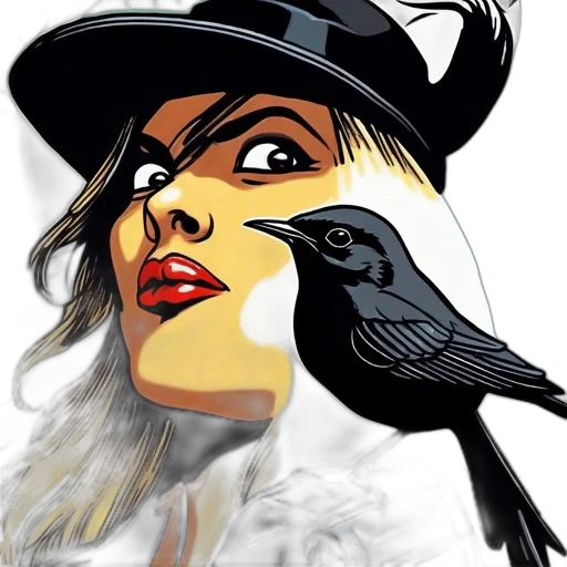 hat, comic book art, cartoon, fantasy art transparent PNG cut-out