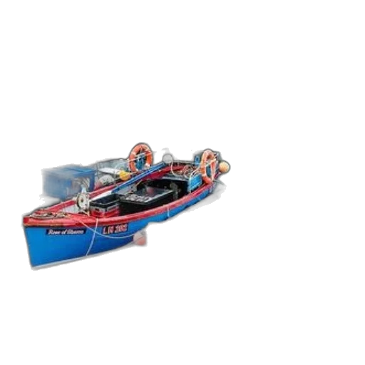 3d render, colorful, fishing, boats transparent PNG cut-out