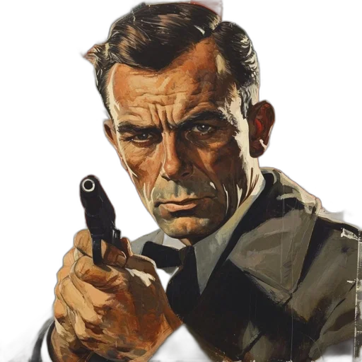 weapon, staff, face, comic book art transparent PNG cut-out