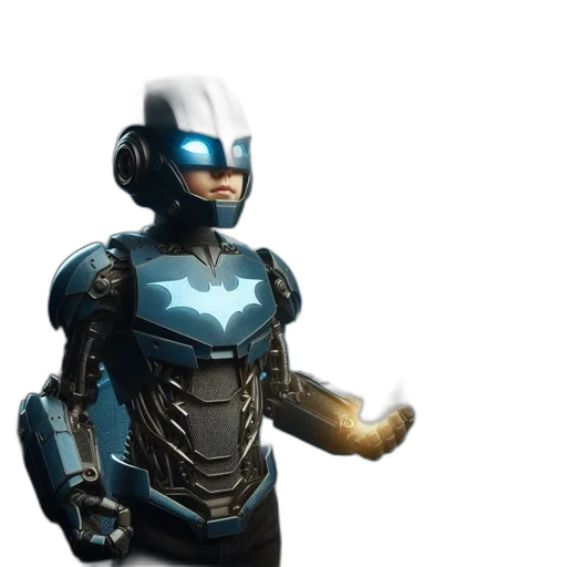 robot, mask, weapon, 3d render transparent PNG cut-out