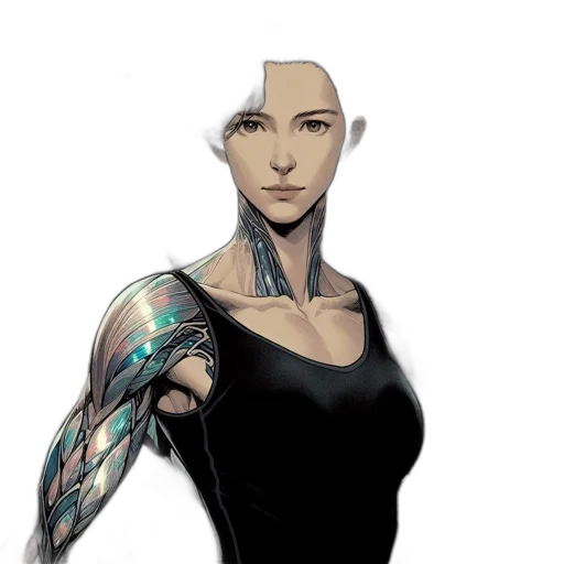 robot, face, dress, staff transparent PNG cut-out
