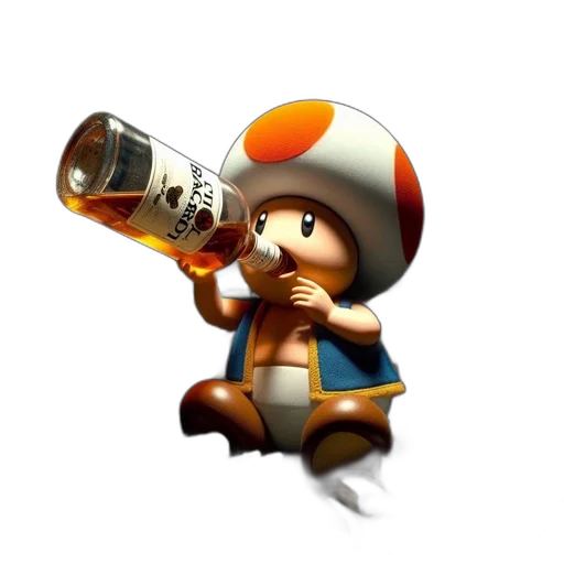 bottle, staff, weapon, hat transparent PNG cut-out