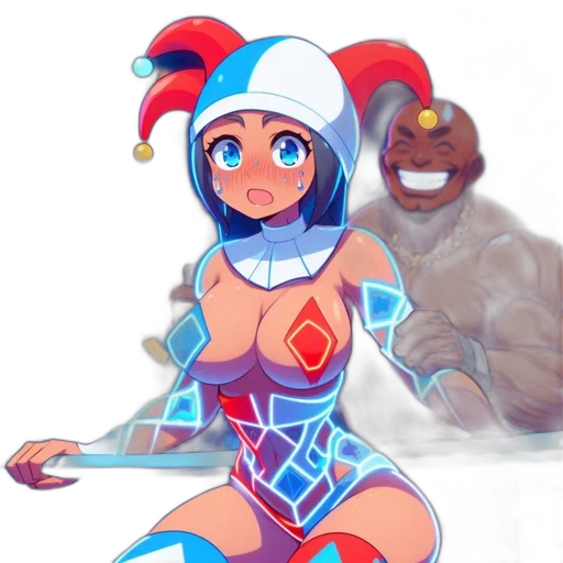 robot, creature, staff, dress transparent PNG cut-out