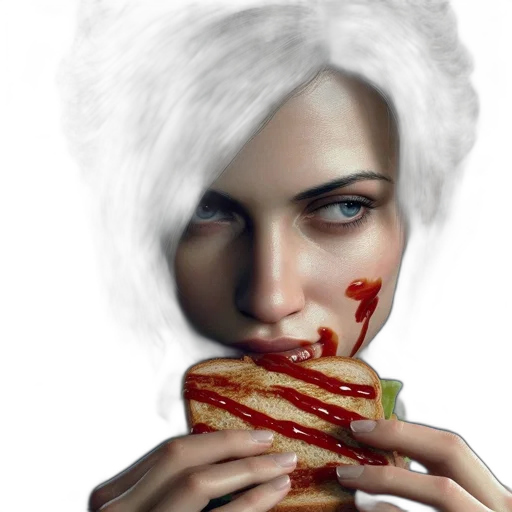 food, face, concept art, photorealistic transparent PNG cut-out