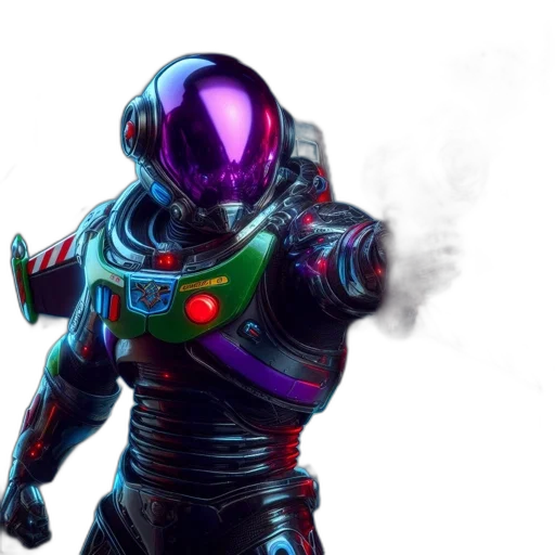 robot, concept art, cyberpunk, 3d render transparent PNG cut-out