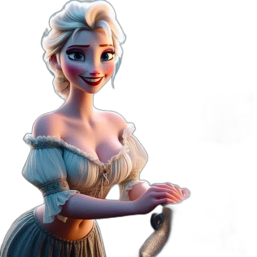 dress, staff, face, fantasy art transparent PNG cut-out