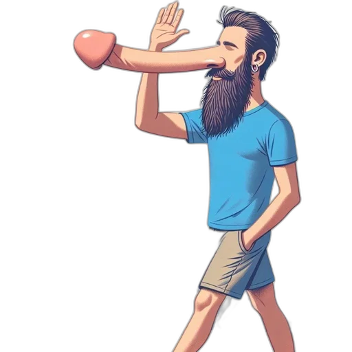 staff, hair, weapon, bottle transparent PNG cut-out