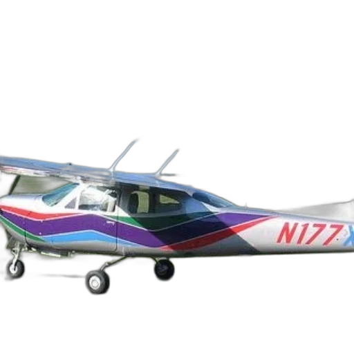 3d render, colorful, single-engine, airplane transparent PNG cut-out