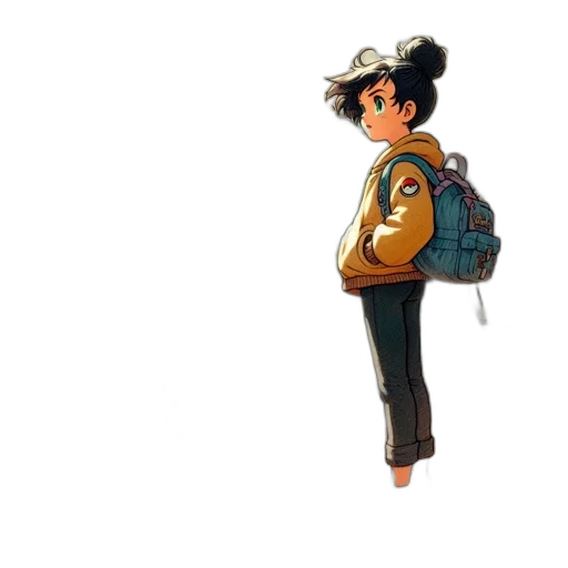 jacket, staff, hat, concept art transparent PNG cut-out
