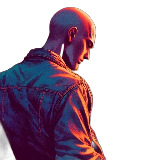 jacket, concept art, comic book art, cyberpunk transparent PNG cut-out