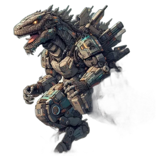 dragon, robot, creature, weapon transparent PNG cut-out