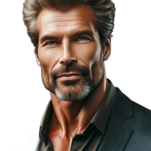 face, hair, photorealistic, 3d render transparent PNG cut-out