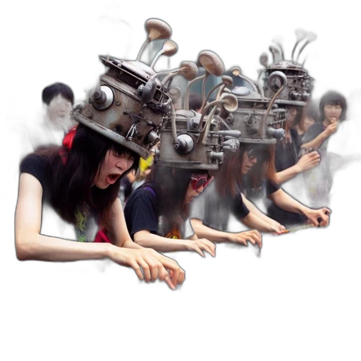 mask, robot, hat, staff transparent PNG cut-out