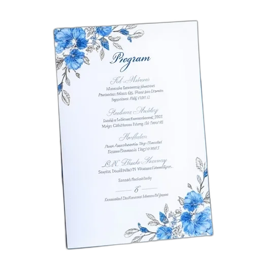 blue, royal, white, wedding transparent PNG cut-out