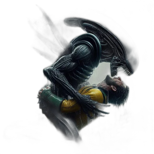 creature, dragon, mask, staff transparent PNG cut-out