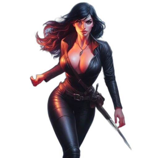 comic book art, concept art, fantasy art, woman transparent PNG cut-out