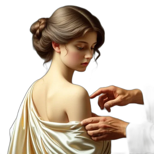 dress, jewelry, photorealistic, oil painting transparent PNG cut-out