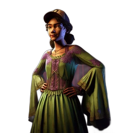 dress, crown, staff, hat transparent PNG cut-out
