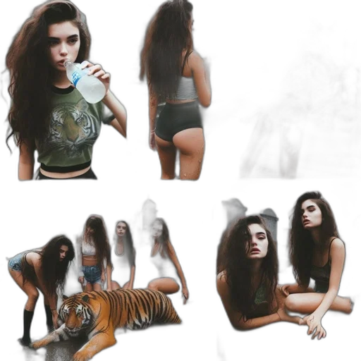 creature, hair, animal, fantasy art transparent PNG cut-out