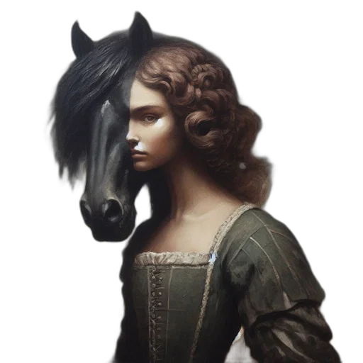 dragon, mask, face, hair transparent PNG cut-out