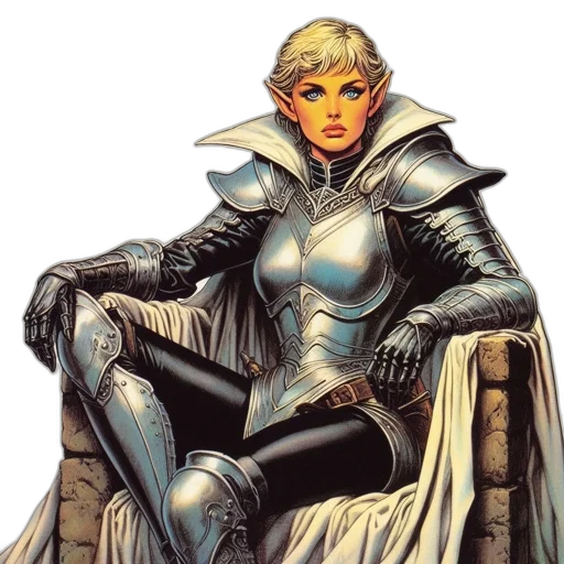 comic book art, concept art, fantasy art, elven transparent PNG cut-out