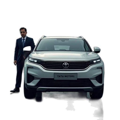 car, man, suit, standing transparent PNG cut-out