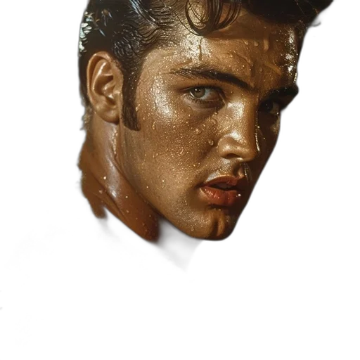 face, hair, crown, jacket transparent PNG cut-out