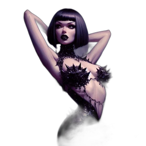 dress, fantasy art, concept art, comic book art transparent PNG cut-out