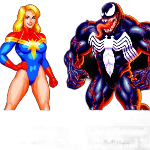 comic book art, concept art, pixel art, 3d render transparent PNG cut-out