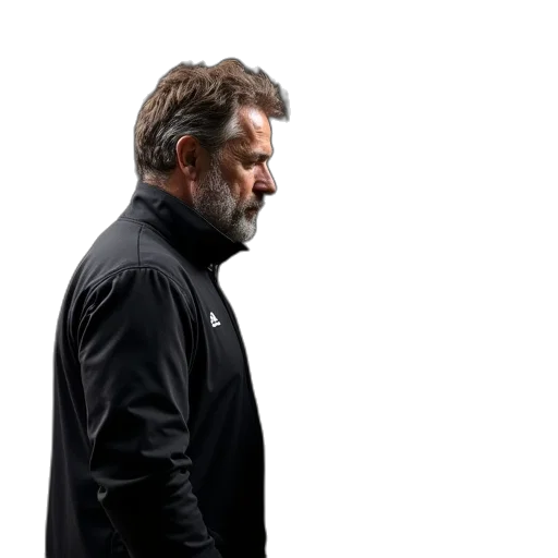 jacket, staff, hair, face transparent PNG cut-out