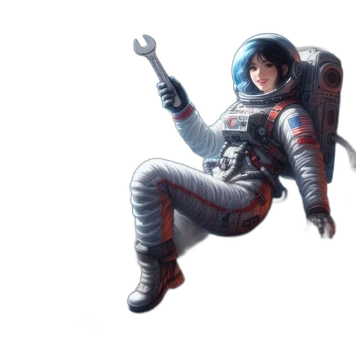 robot, jacket, staff, concept art transparent PNG cut-out