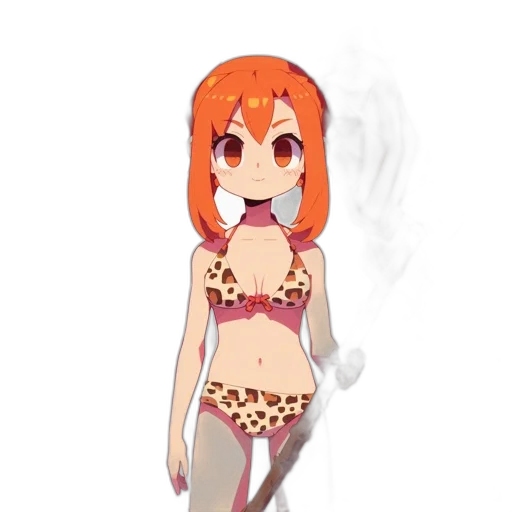 dress, creature, staff, animal transparent PNG cut-out