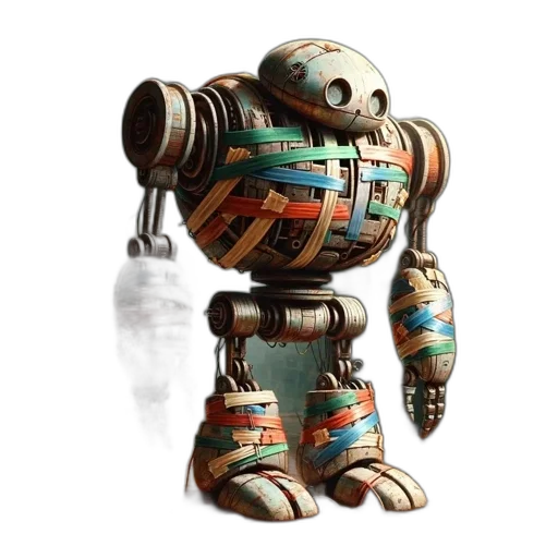 robot, weapon, staff, concept art transparent PNG cut-out