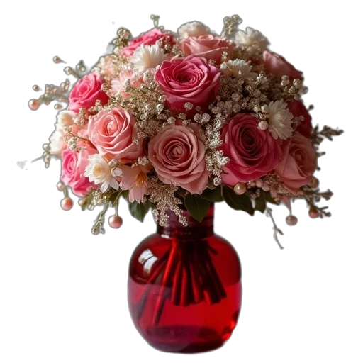 flower, crown, photorealistic, 3d render transparent PNG cut-out
