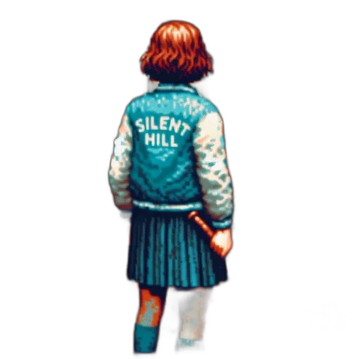jacket, dress, pixel art, concept art transparent PNG cut-out
