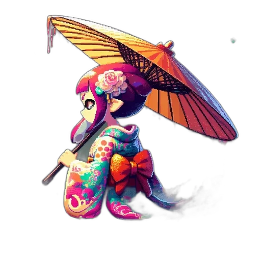 umbrella, robot, dragon, creature transparent PNG cut-out