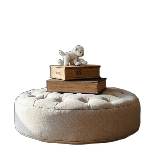 furniture, crown, 3d render, ottoman transparent PNG cut-out