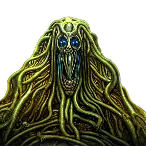 creature, hair, mask, face transparent PNG cut-out