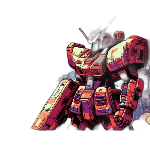 robot, weapon, concept art, watercolor transparent PNG cut-out