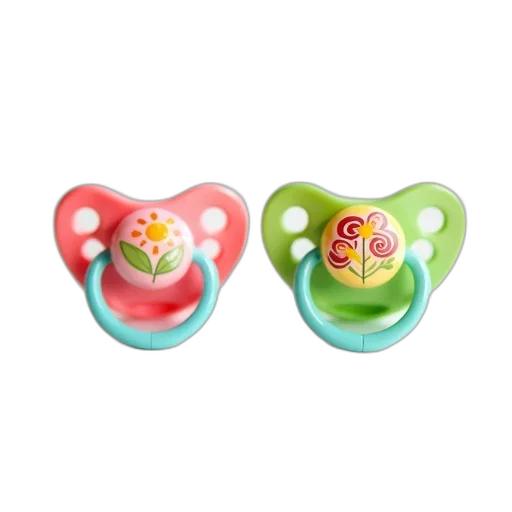 jewelry, pair, colorful, pacifiers transparent PNG cut-out
