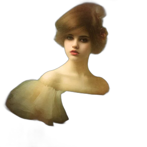 hair, hat, dress, crown transparent PNG cut-out