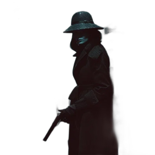 hat, staff, weapon, jacket transparent PNG cut-out