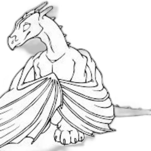dragon, creature, animal, staff transparent PNG cut-out