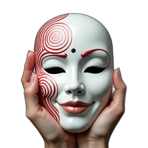 mask, face, jewelry, photorealistic transparent PNG cut-out