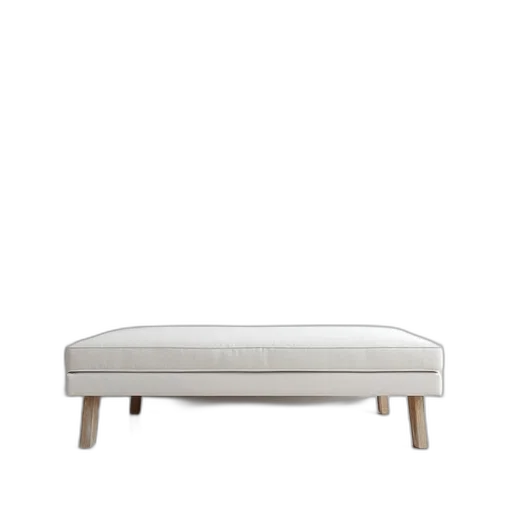 furniture, white, ottoman, bench transparent PNG cut-out