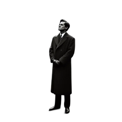 jacket, staff, face, concept art transparent PNG cut-out