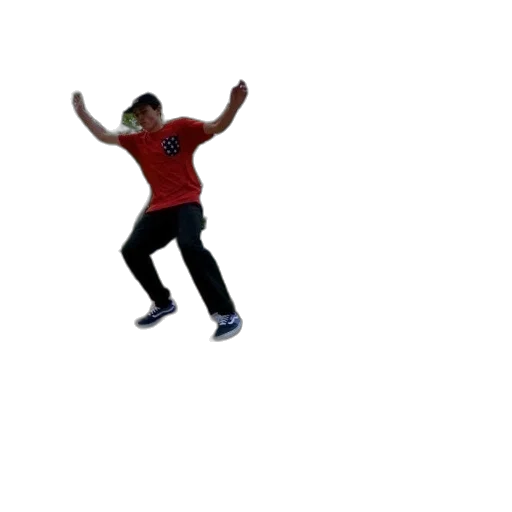 3d render, skateboarder, red, shirt transparent PNG cut-out