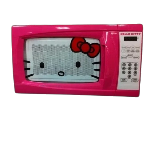 vaporwave, hello, kitty, microwave transparent PNG cut-out