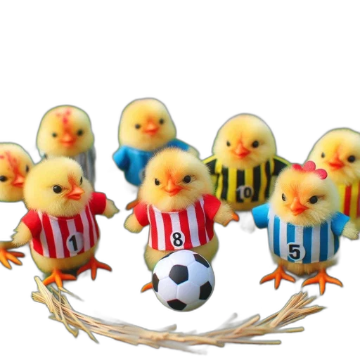 chicks, colorful, soccer, jerseys transparent PNG cut-out